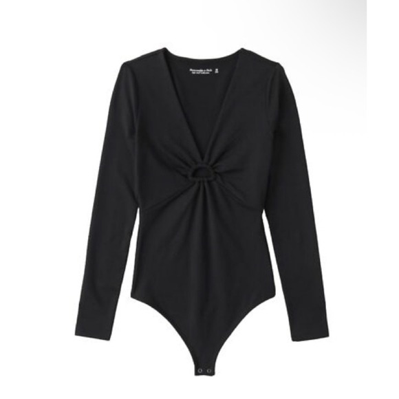 Abercrombie & Fitch Tops - Abercrombie & Fitch Soft A&F Twist Front Bodysuit Black Size S